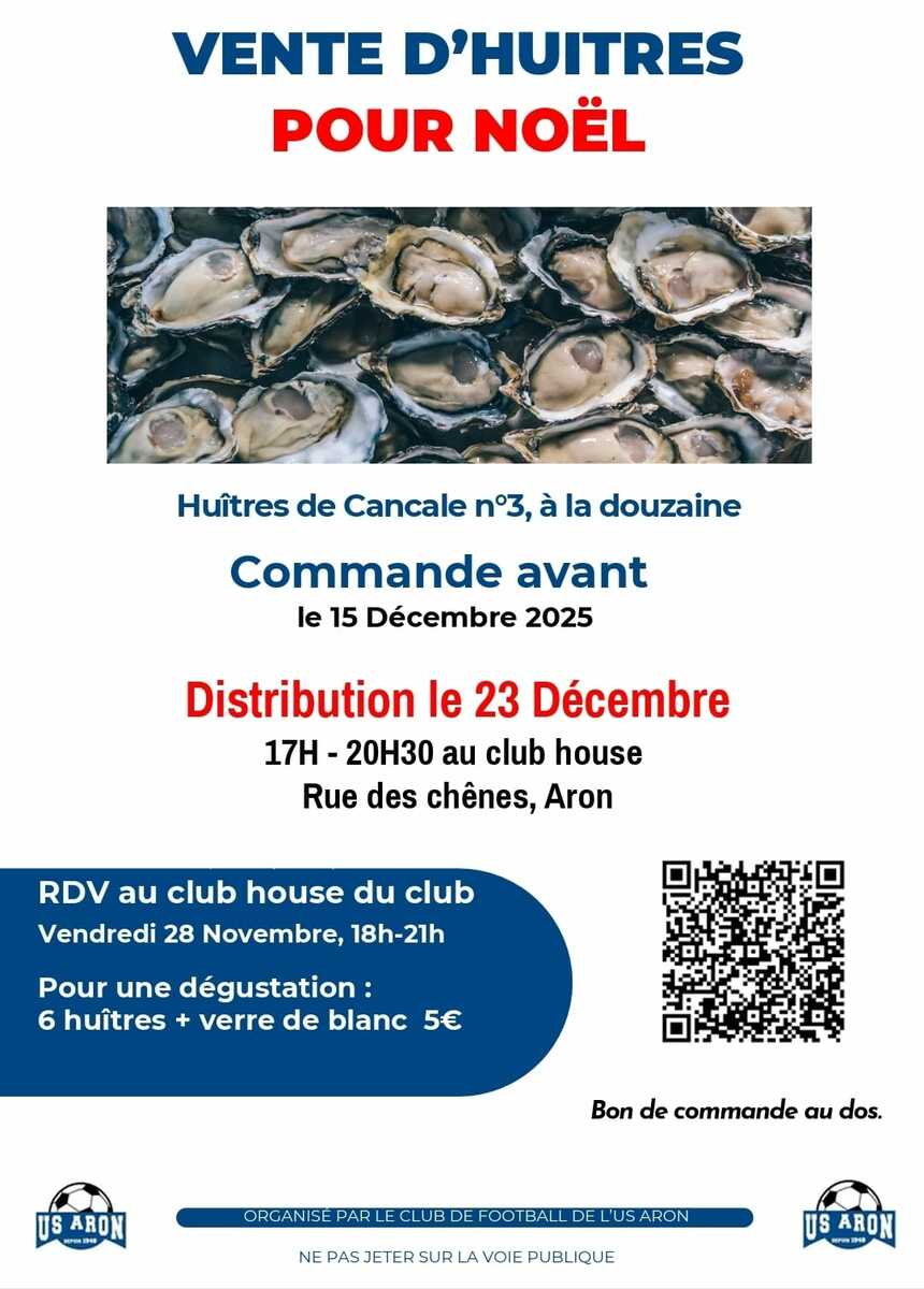 DEGUSTATION ET COMMANDE D' HUITRES POUR NOEL