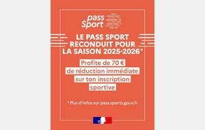 PASS SPORT 2025 70€  14-17ans