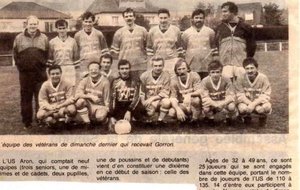 création de l'équipe vétérans