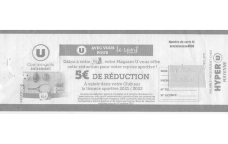 FIN au 31 10 2021 du paiement des licences par coupon Hyper U Mayenne 