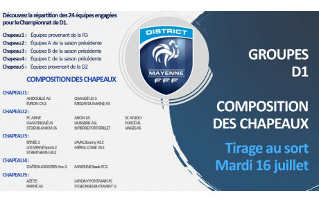 TIRAGE DES GROUPES DE D1 2024-2025 