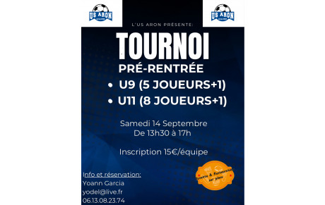 Tournoi de pré-rentrée U9/U11