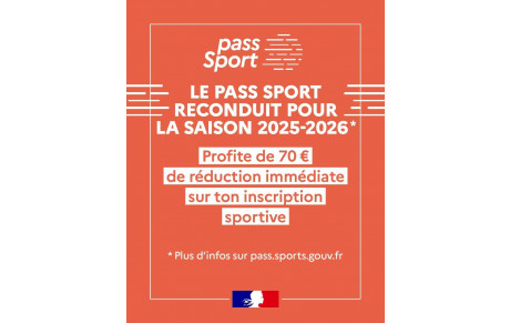 PASS SPORT 2025 70€  14-17ans