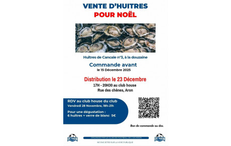 DEGUSTATION ET COMMANDE D' HUITRES POUR NOEL